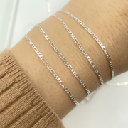 Sterling Silver Flat Figaro Link Chain